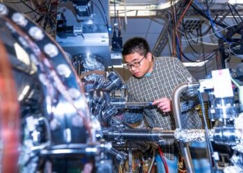 Rice University experimental physicist Han Wu (left) and theoretical physicist Lei Chen