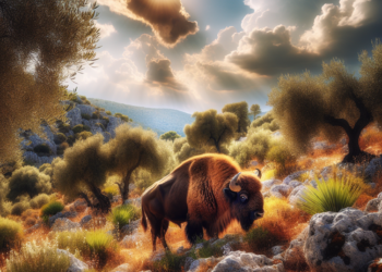 European Bison, a threatened species, can adapt well to the Mediterranean climate of southern Spain