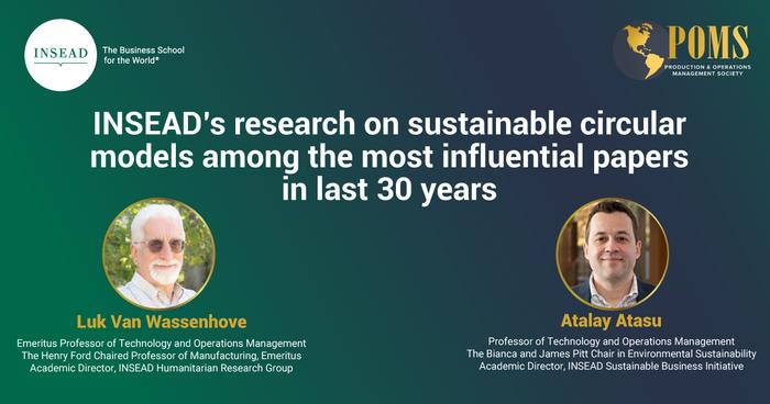 INSEAD’s research on sustainable circular models among the most influential papers in last 30 years