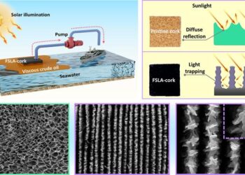 Laser-treated cork absorbs oil for carbon-neutral ocean cleanup