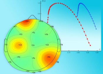 Differences in the complexity of the EEG signal in a specific brain area between the group with advanced multiple sclerosis and the control group