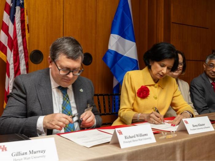 UH and Heriot-Watt University Mou Signing