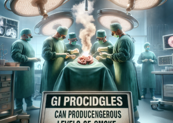 GI procedures can produce dangerous levels of smoke