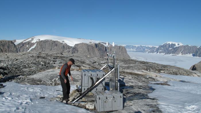 GPS stations measure daily ice loss