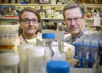 Photo of scientists Martine Aubert and Keith Jerome