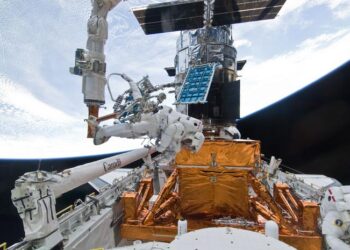 NASA Astronaut Michael Good During Hubble Servicing Mission 4