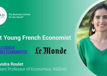 INSEAD Professor Alexandra Roulet awarded 2024 Best Young French Economist by the Cercle des économistes and Le Monde