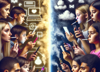 Likelihood of kids and young people smoking and vaping linked to social media use