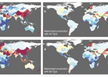 Redistributed nitrogen input map