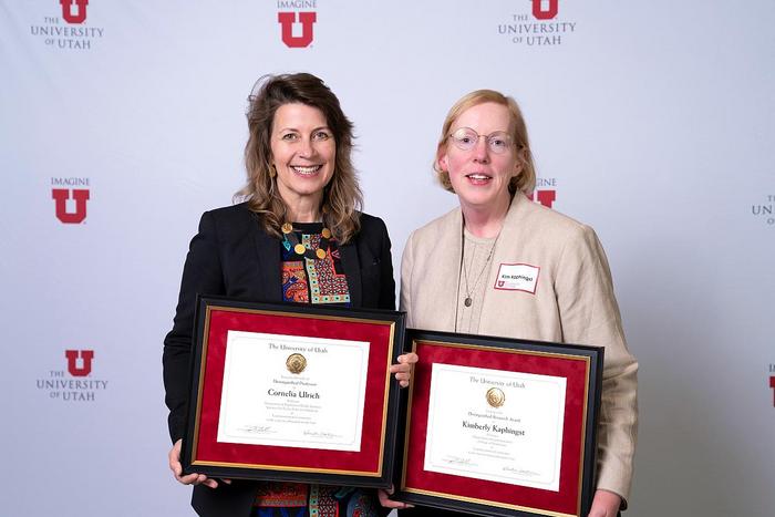 Kaphingst and Ulrich at the Faculty Awards Ceremony