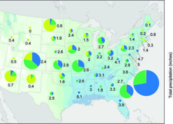 The map of the USA shows: