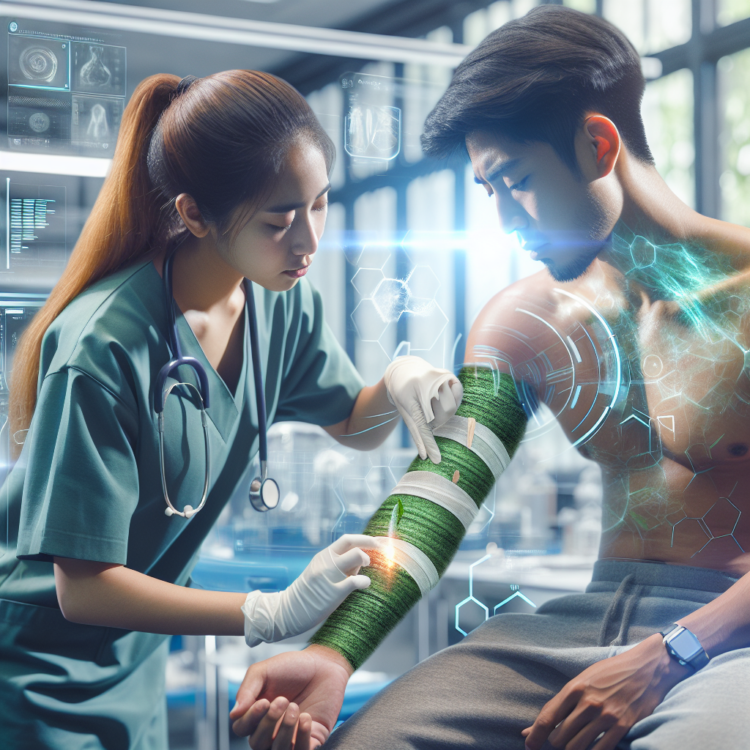 Treating burns with an environmentally friendly plant-based bandage