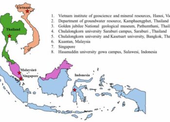 Five Southeast Asian countries where studies on ground source heat pump (GSHP) systems have been conducted