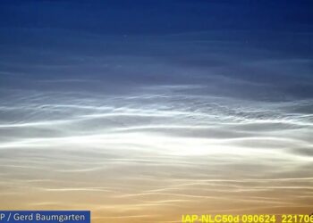 Noctilucent clouds above Kühlungsborn, Germany