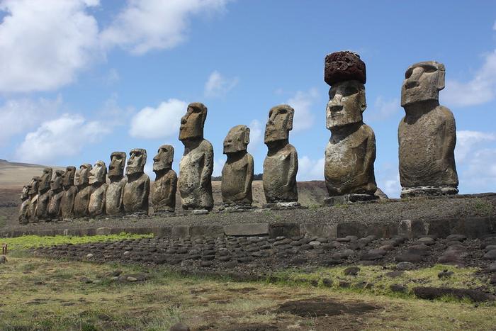 Easter Island moai statues