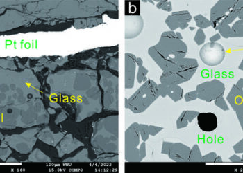 Back-scattered images of recovered samples