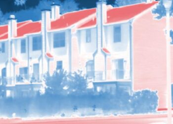 Infrared image of a building