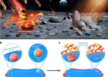 Schematic of space weathering on the Moon and corresponding origins of npFe0