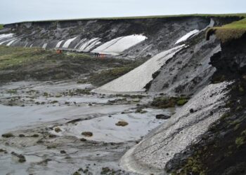 The eroding cliffs at Herschel Island