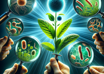 Can certain bacteria or fungi combat a plant pathogen that attacks common vetch?