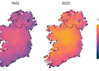 Irish temperature graphic