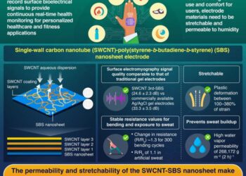 Stretchable and Humidity-Permeable Electrode Material for Wearable Bioelectrodes