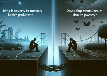 Living in poverty due to mental health problems or developing