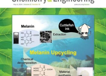 Producing polymeric materials from the decomposition products of natural melanin