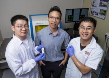 NTU Singapore scientists develop ‘band-aid’ that measures glucose levels in sweat using microlaser technology