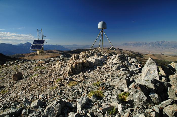 GPS station in the Eastern Sierra Nevada