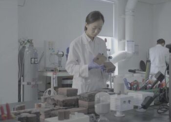 Microwave-Sintered Lunar Regolith Simulant Block