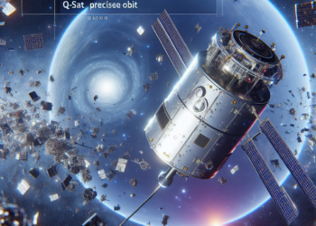 Reduction of space debris collision prediction uncertainty based on Q-Sat precise orbit