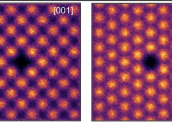 Simulated 2D atomic images from atom probe