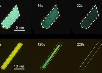 Color change during light irradiation of the entire crystal