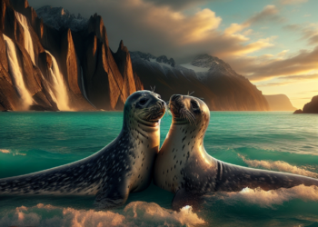 The courtship of leopard seals off the coast of South America