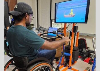 An adaptive exergame machine designed to help individuals with disabilities participate in regular exercise