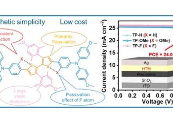 Cost-effective Bithiophene-based Hole Transport Materials Achieve 24% Efficiency in Perovskite Solar Cells.