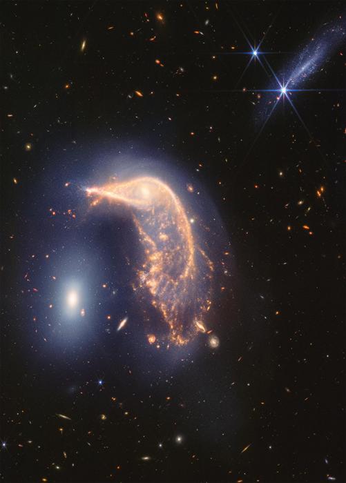 Interacting Galaxies Arp 142 (NIRCam and MIRI)