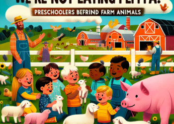 We're not eating Peppa! Preschoolers befriend farm animals
