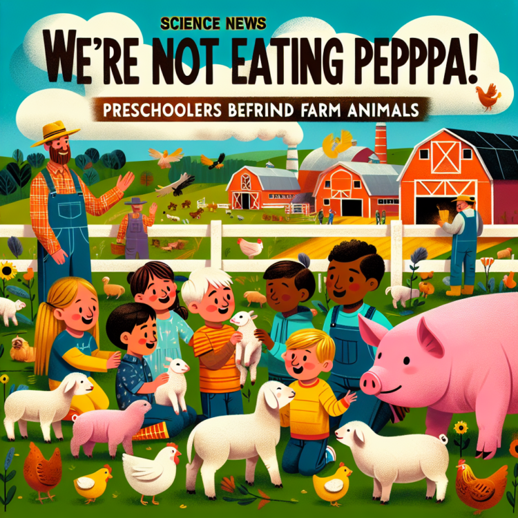 We're not eating Peppa! Preschoolers befriend farm animals