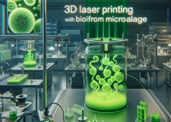 3D laser printing with bioinks from microalgae
