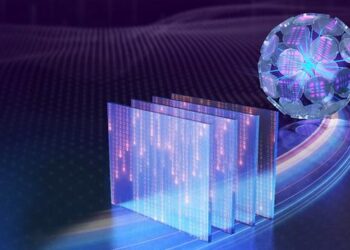 Artistic rendering of the partially coherent light superimposed by incoherent modes as it passes through complex media.