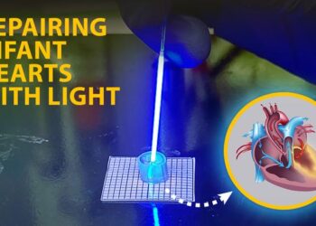 Expanding a child’s heart implant with light