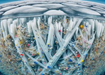 Getting trapped in freshwater ice changes microplastics’ sink-or-swim tendencies