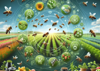 How does organic farming benefit honeybees?