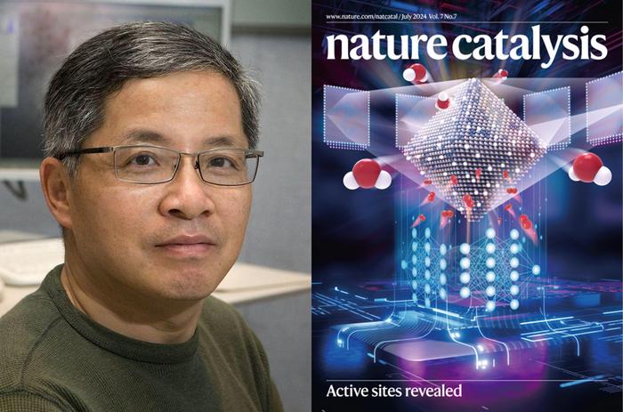 Cover of Nature Catalysis and study lead Jianwei “John” Miao