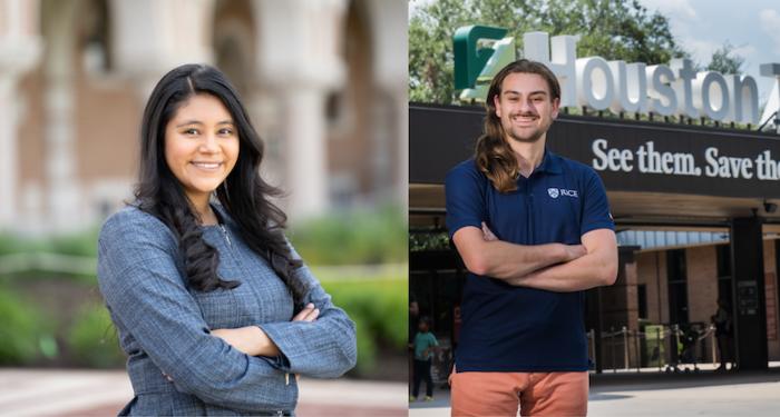 Rice University graduate students Eric Wuesthoff and Esther Jimenez are the recipients of the National Science Foundation’s INTERN awards