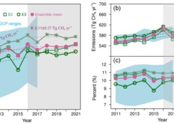 Figure 1. China's Annual Methane Emissions and Their Global Contributions.