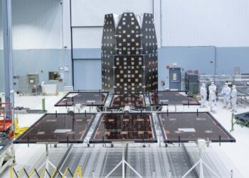 Roman Solar Panels in NASA Goddard Clean Room