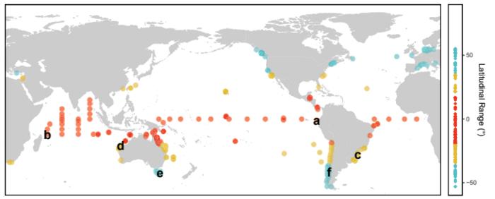 Ocean weather map